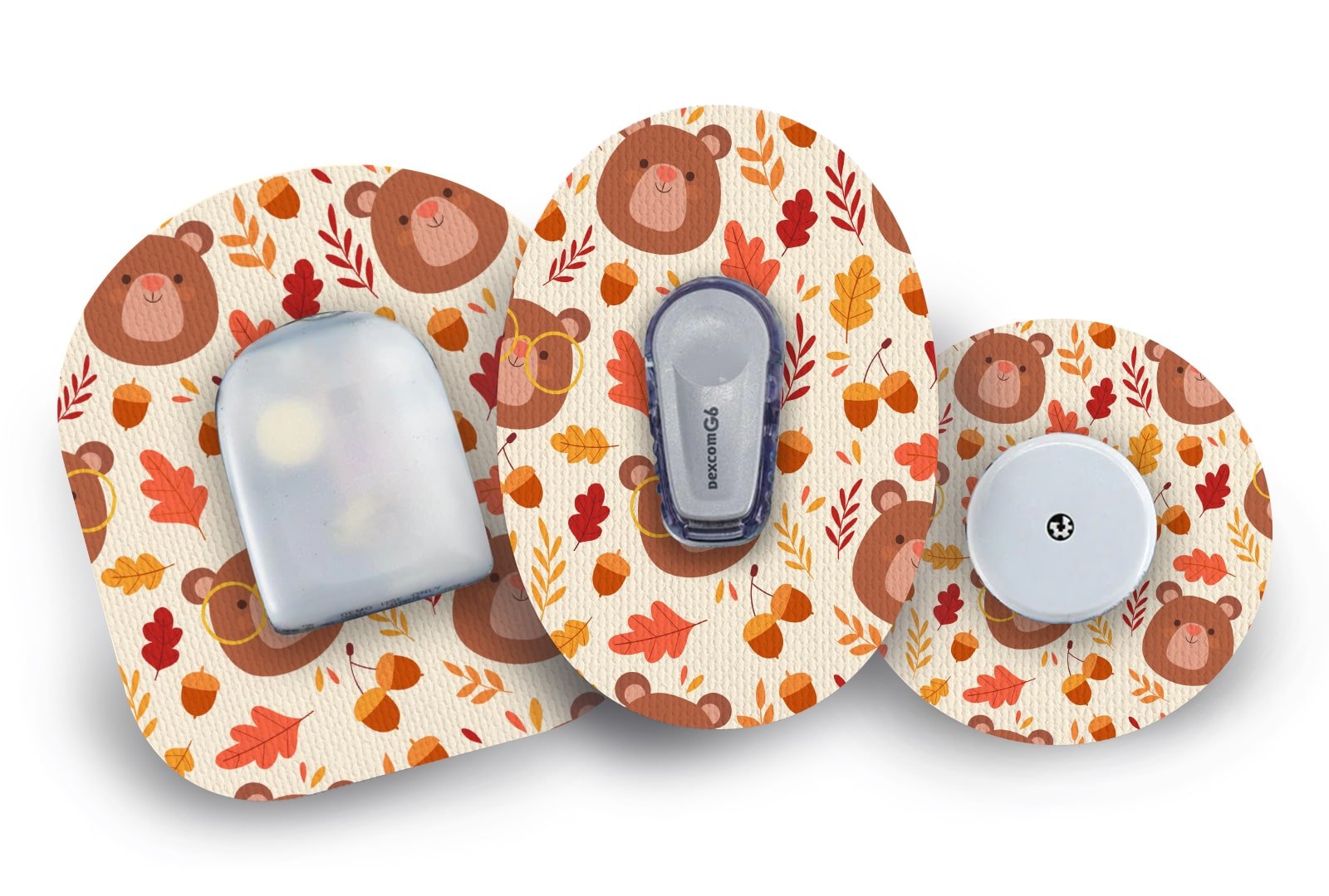 Teddy Bear Patch for Freestyle Libre 2 diabetes CGMs and insulin pumps
