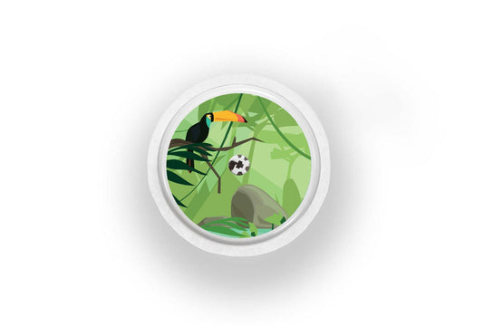 Toucan Sticker - Freestyle Libre 1, 2, or 2+ for diabetes CGMs and insulin pumps