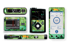 Toucan Sticker for Novopen 4, 5, 6, or Echo diabetes CGMs and insulin pumps