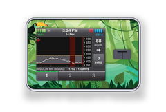 Toucan Sticker for T:Slim X2 diabetes CGMs and insulin pumps