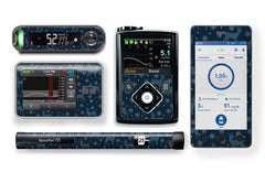 Twilight Reindeer Stickers for Novopen 4, 5, 6, or Echo diabetes CGMs and insulin pumps