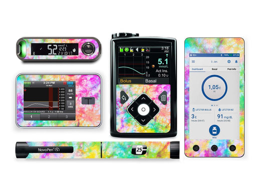 Tye-Dye Sticker for Novopen 4, 5, 6, or Echo diabetes supplies and insulin pumps