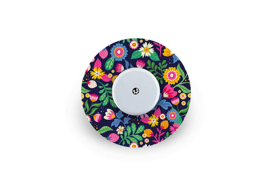 Vibrant Flowers Patch - Freestyle Libre for Single diabetes CGMs and insulin pumps