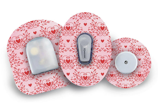 Vintage Romance Patch for Freestyle Libre 2 diabetes supplies and insulin pumps