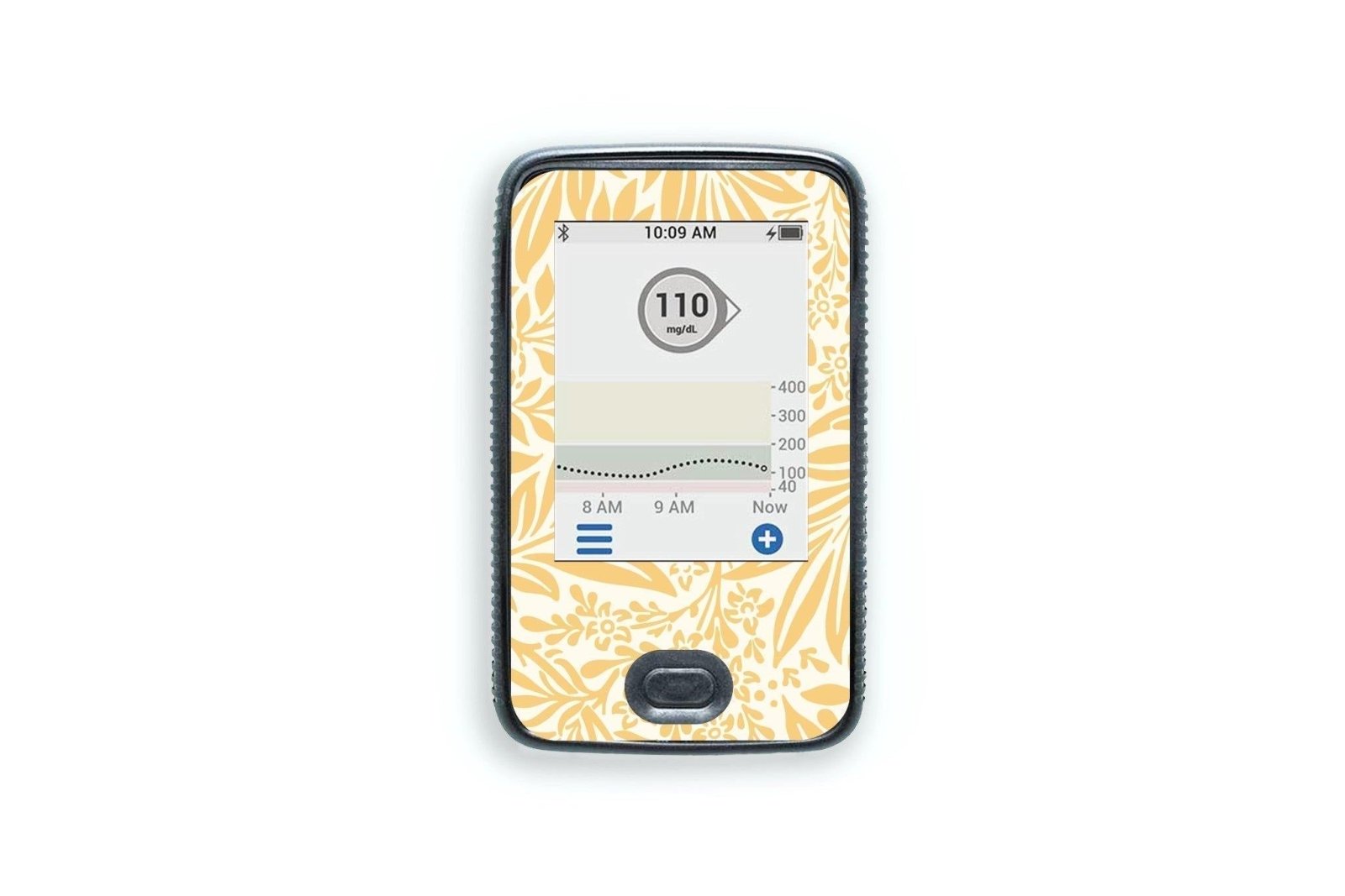 Vintage Yellow Flowers Sticker - Dexcom G6 / One Receiver for diabetes supplies and insulin pumps