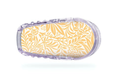 Vintage Yellow Flowers Sticker for Dexcom G6 / One Sensor diabetes CGMs and insulin pumps