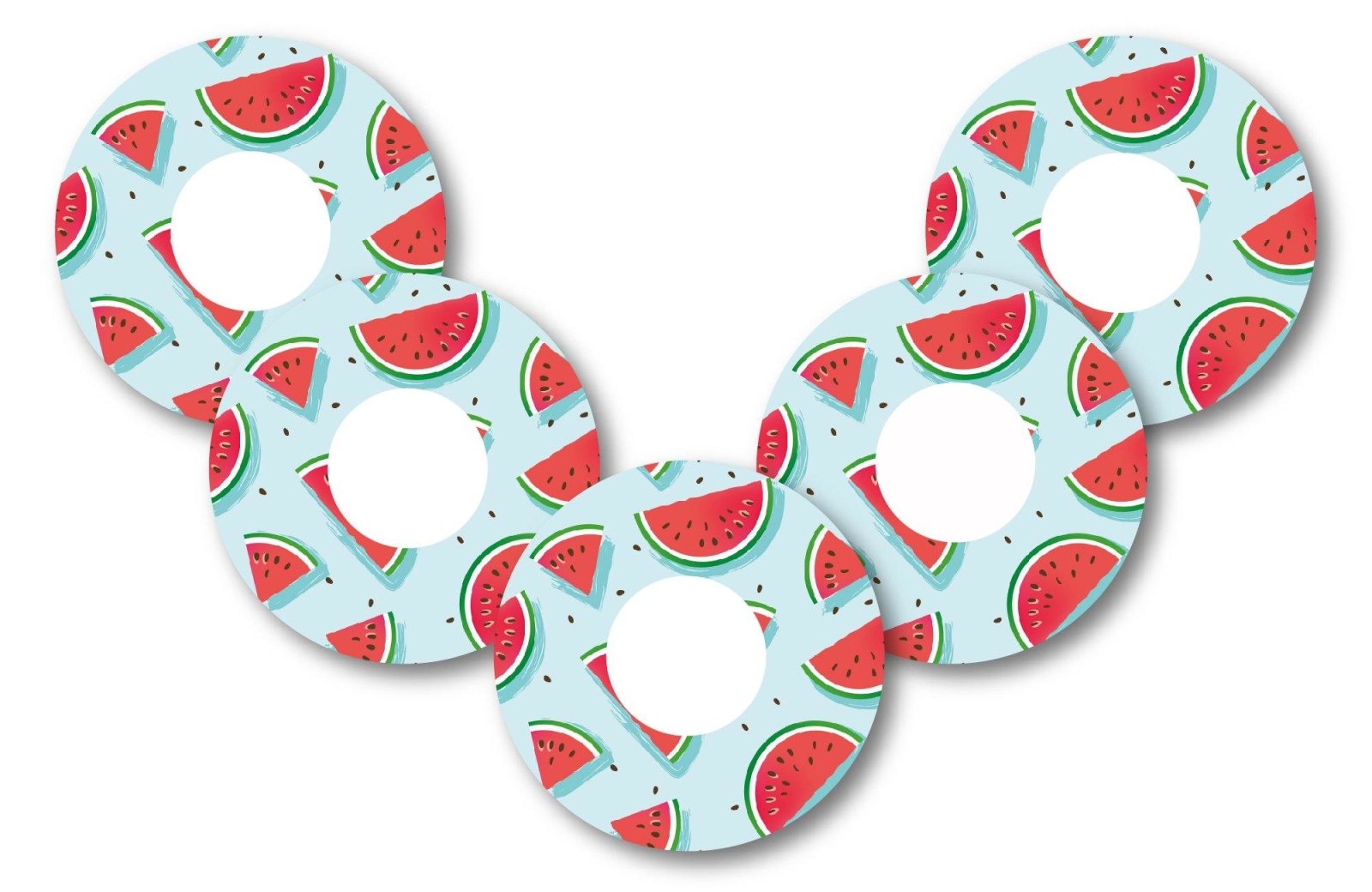 Watermelon Patch Pack for Freestyle Libre - 5 Pack diabetes CGMs and insulin pumps