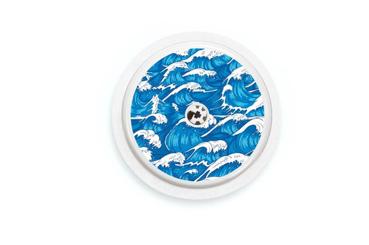 Waves Sticker - Freestyle Libre 1, 2, or 2+ for diabetes supplies and insulin pumps