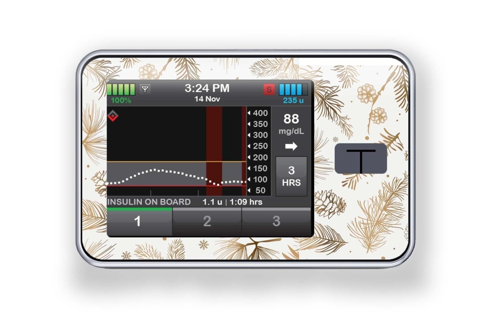 Winter Wonderland Sticker - T-Slim for diabetes CGMs and insulin pumps