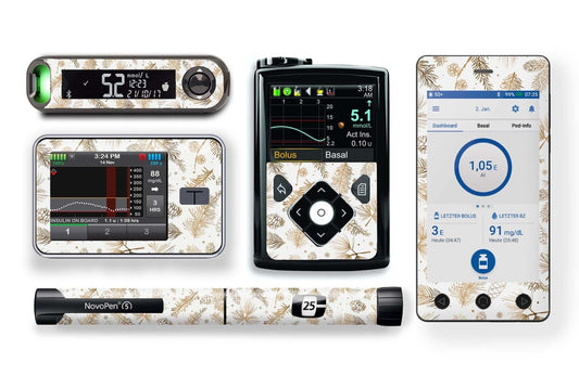 Winter Wonderland Stickers for Novopen 4, 5, 6, or Echo diabetes CGMs and insulin pumps