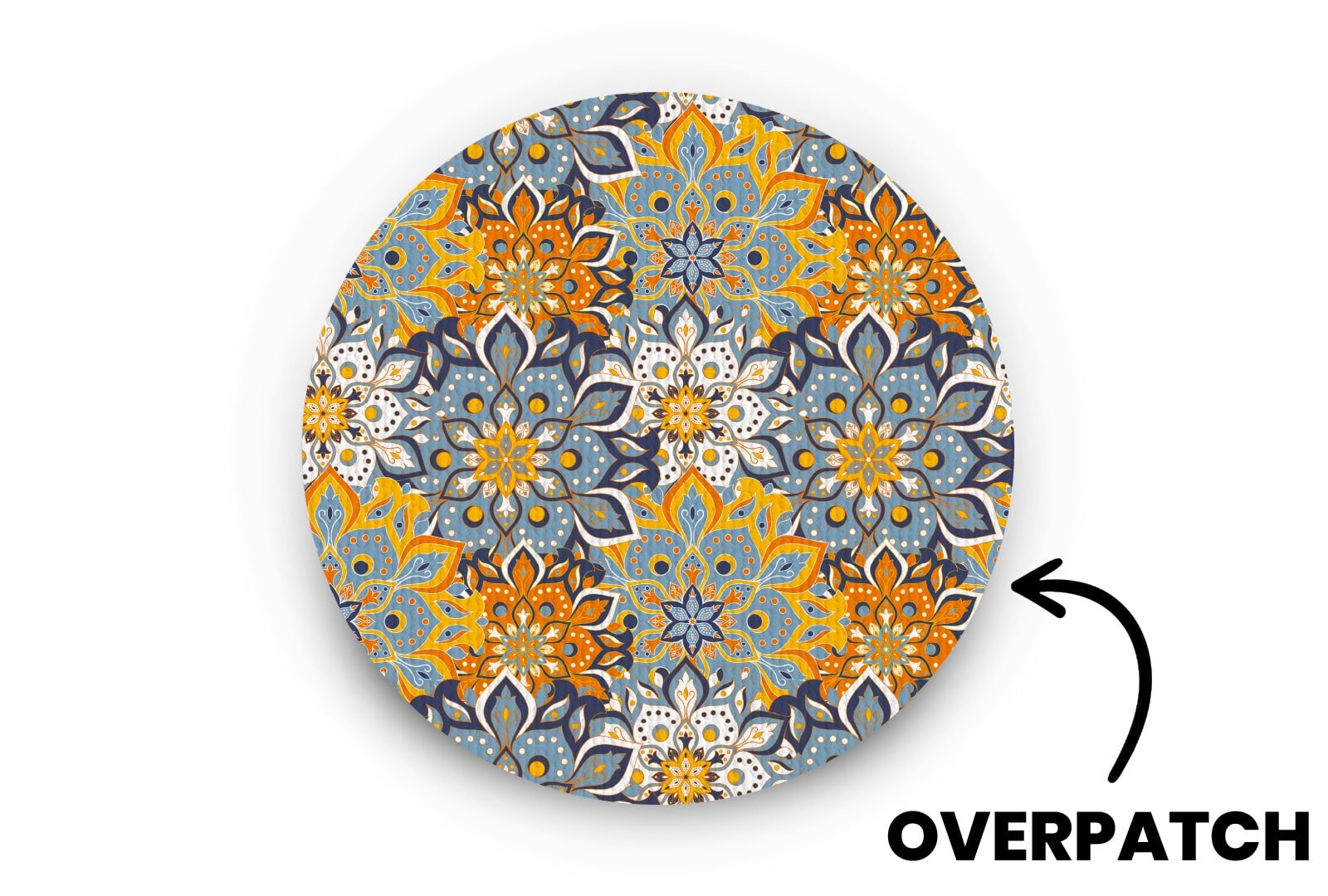 70's Funky Florals Patch - Overpatches for Single diabetes supplies and insulin pumps