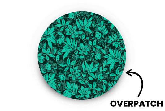 Bright Teal Flowers Patch - Overpatches