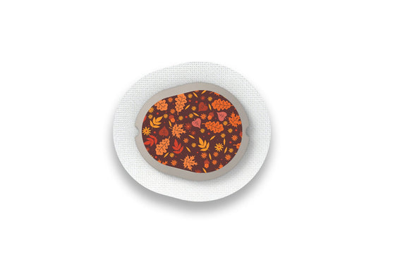 Autumn Leaves Stickers for Dexcom G7 diabetes supplies and insulin pumps