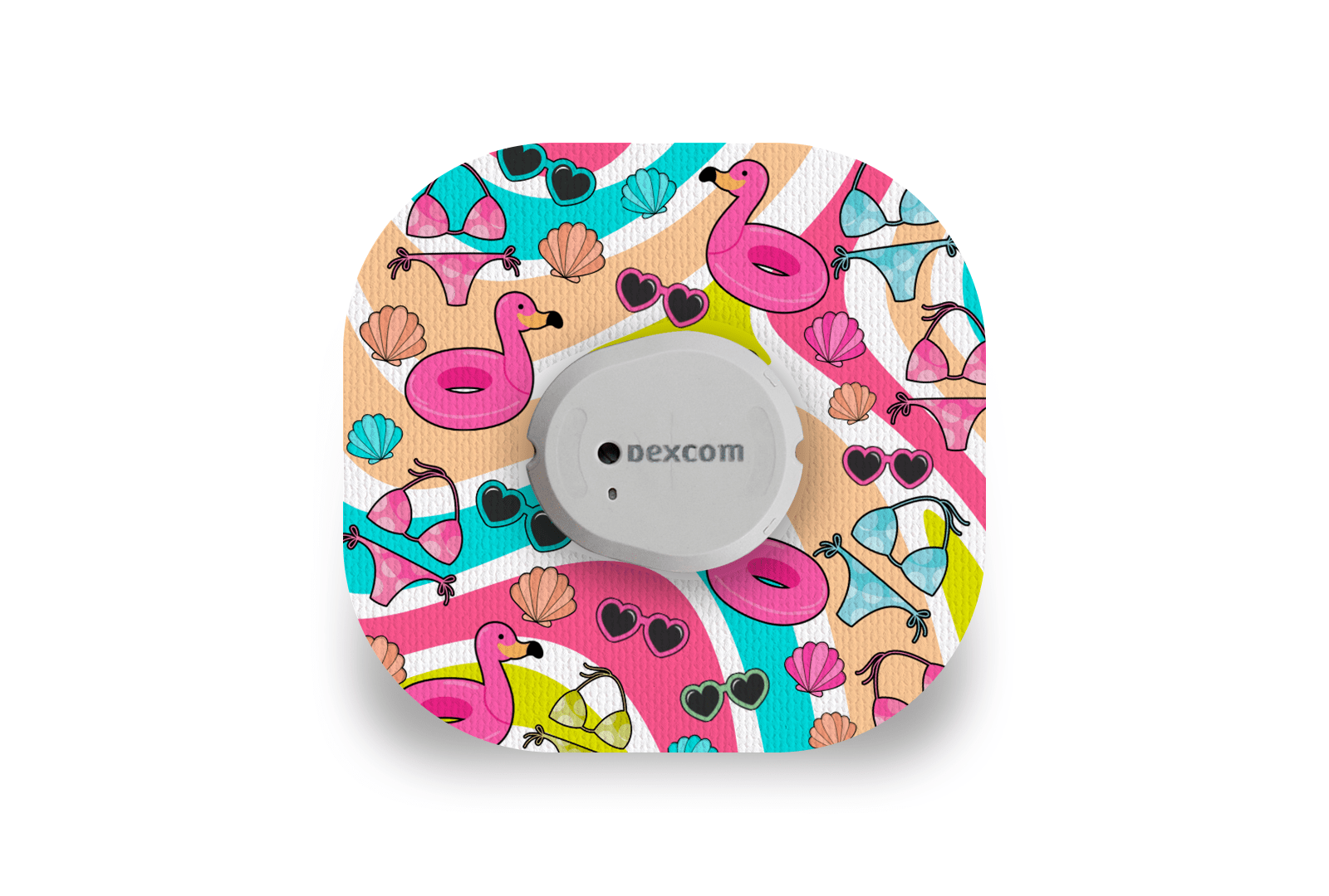 Beach Vibes Patch - Dexcom G7 / One+ for Single diabetes supplies and insulin pumps