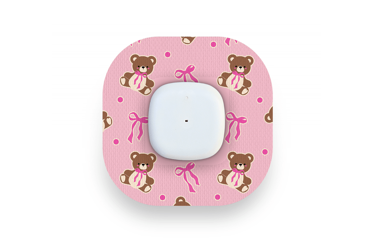 Bears and Bows Patch - Simplera for Single diabetes supplies and insulin pumps