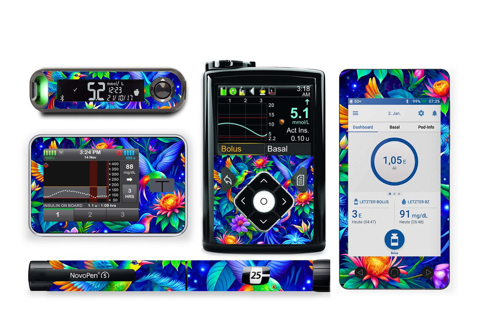 Shop Premium Stickers for Diabetes Devices & CGMs - Type One Style