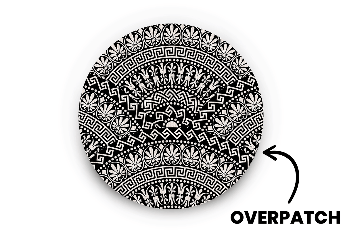 Black Pattern Patch - Overpatches for Single diabetes supplies and insulin pumps