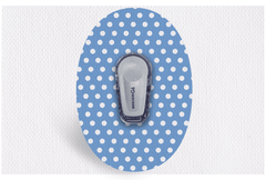 Blue Polka Dot Patch - Dexcom G6 / One for Dexcom G6 / One diabetes supplies and insulin pumps