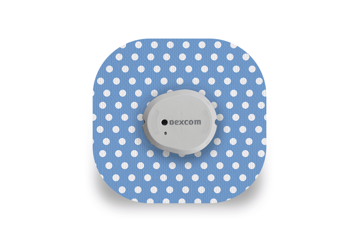 Shop Blue Polka Dot Patch - Dexcom G7 / One+ today - Protect your CGM ...