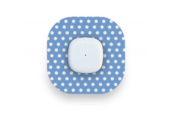 Blue Polka Dot Patch for Freestyle Libre 3 diabetes supplies and insulin pumps