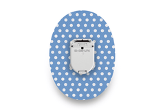 Blue Polka Dot Patch for Freestyle Libre 3 diabetes supplies and insulin pumps