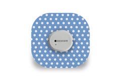 Blue Polka Dot Patch for Freestyle Libre 2 diabetes supplies and insulin pumps