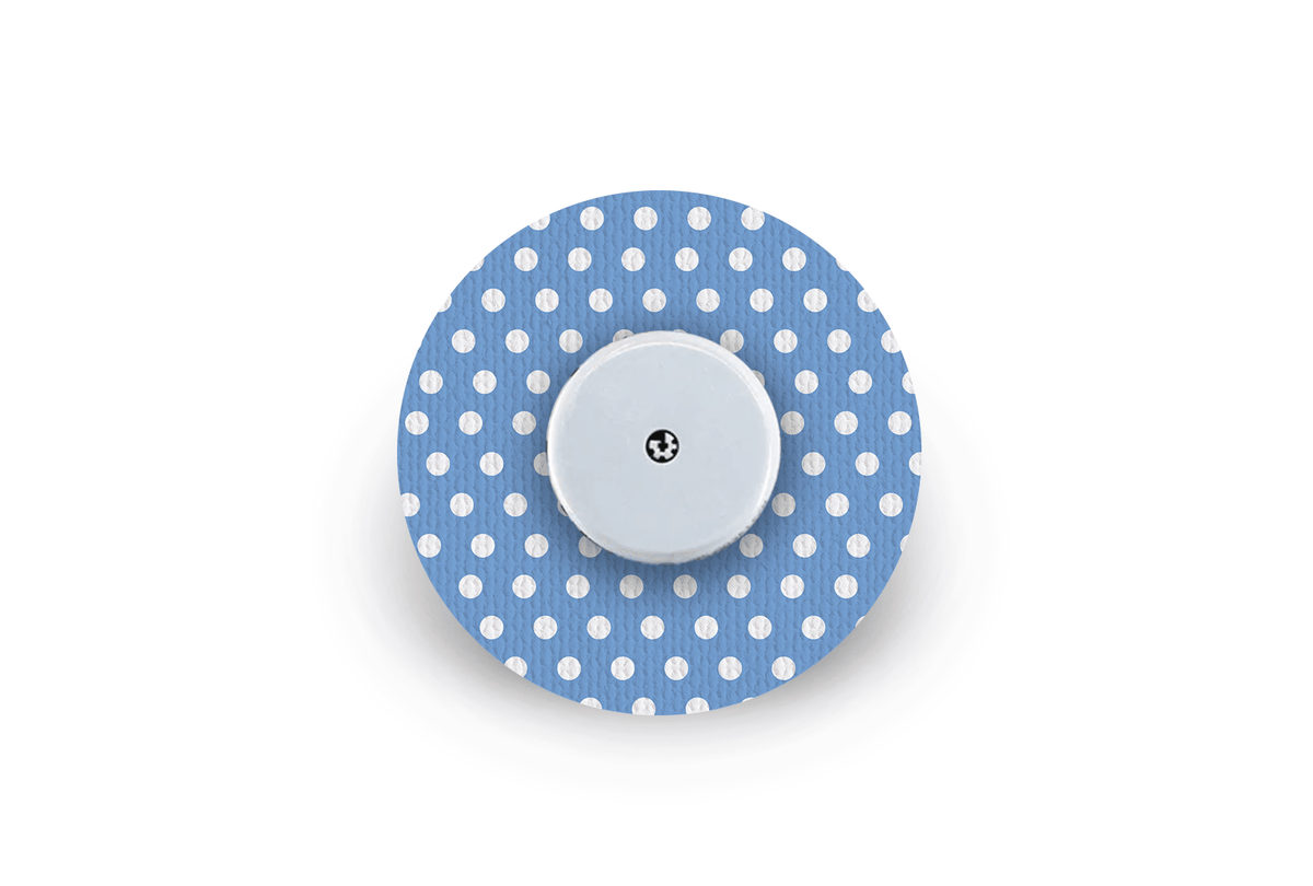 Blue Polka Dot Patch - Freestyle Libre for Freestyle Libre diabetes supplies and insulin pumps