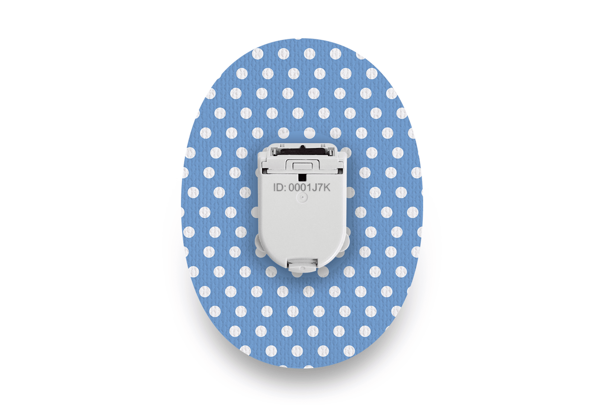 Blue Polka Dot Patch - Glucomen Day for Single diabetes supplies and insulin pumps