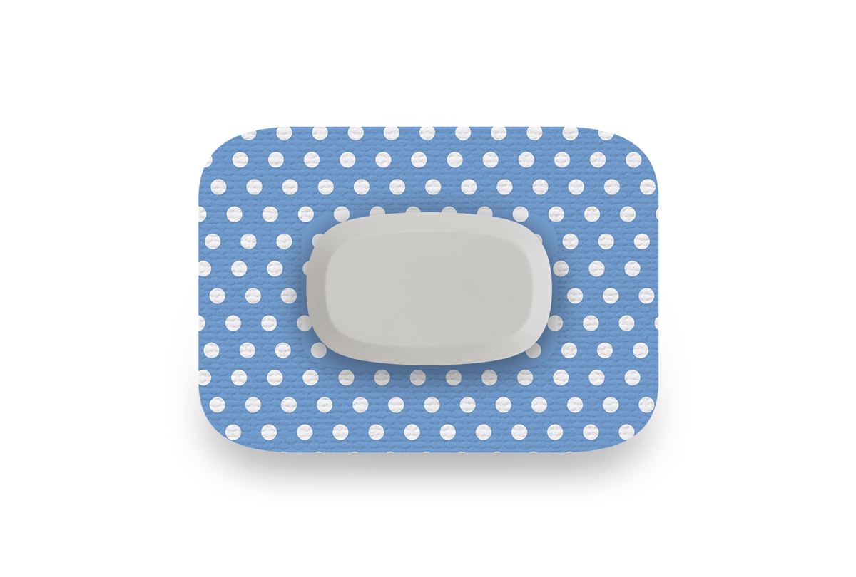 Blue Polka Dot Patch - GlucoRX Aidex for Single diabetes supplies and insulin pumps