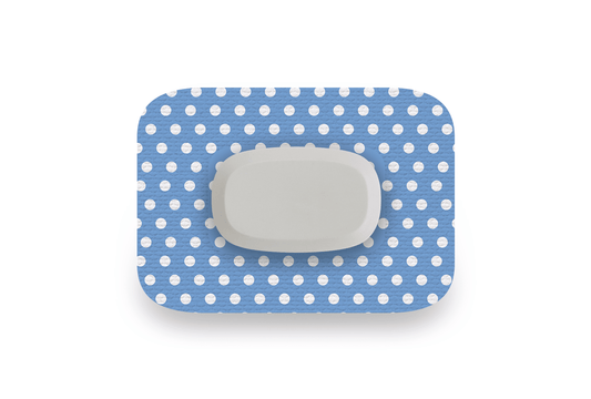 Blue Polka Dot Patch - GlucoRX Aidex for Single diabetes supplies and insulin pumps