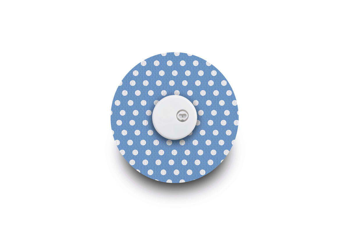 Blue Polka Dot Patch - Libre 3 for Single diabetes supplies and insulin pumps