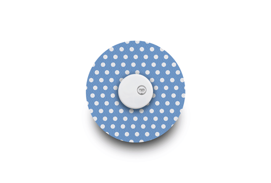 Blue Polka Dot Patch - Libre 3 for Single diabetes supplies and insulin pumps