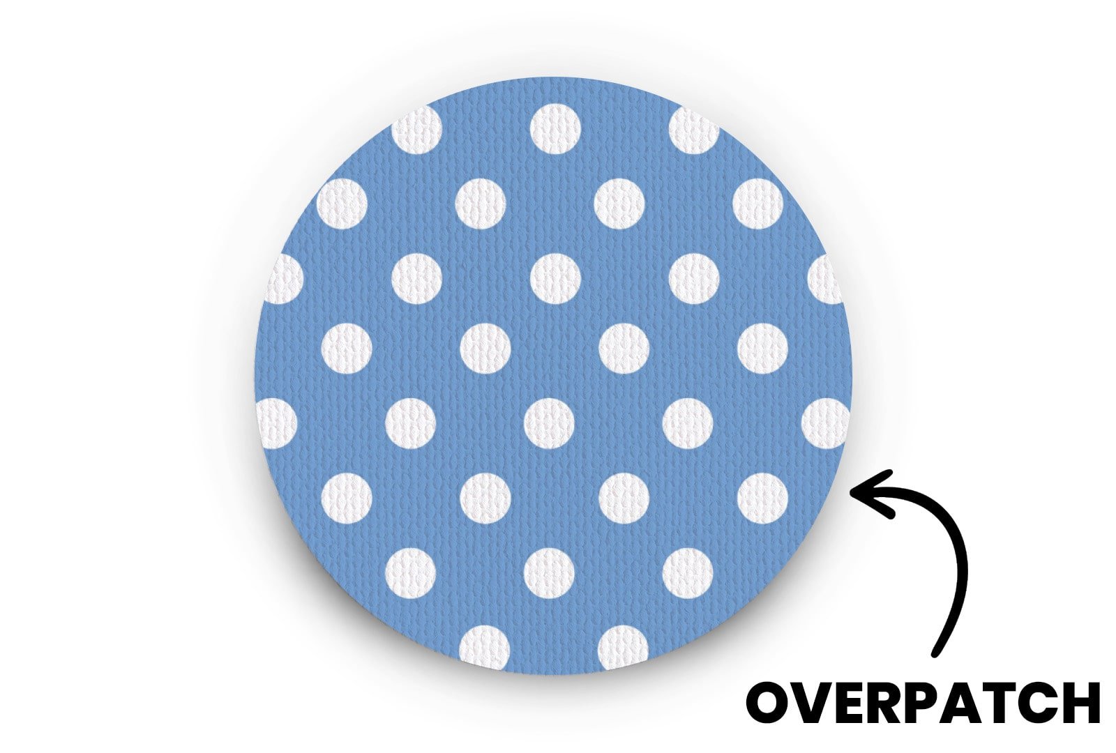 Blue Polka Dot Patch - Overpatches for Single diabetes supplies and insulin pumps
