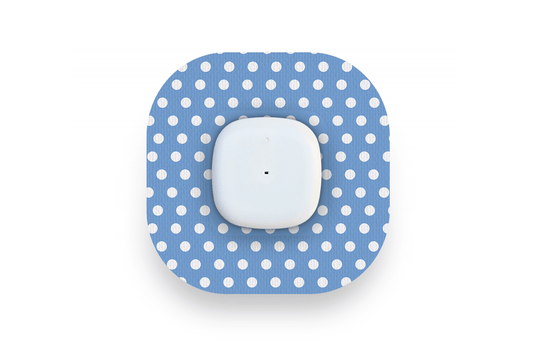 Blue Polka Dot Patch - Simplera for Single diabetes supplies and insulin pumps