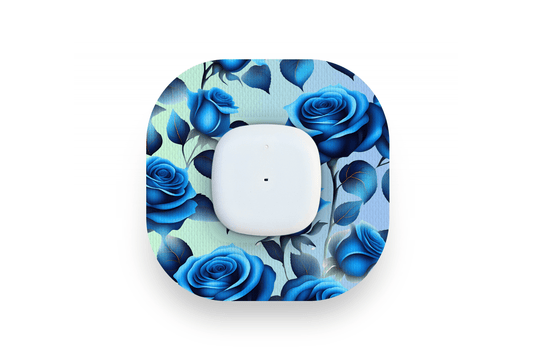 Blue Roses Patch - Simplera for Single diabetes supplies and insulin pumps