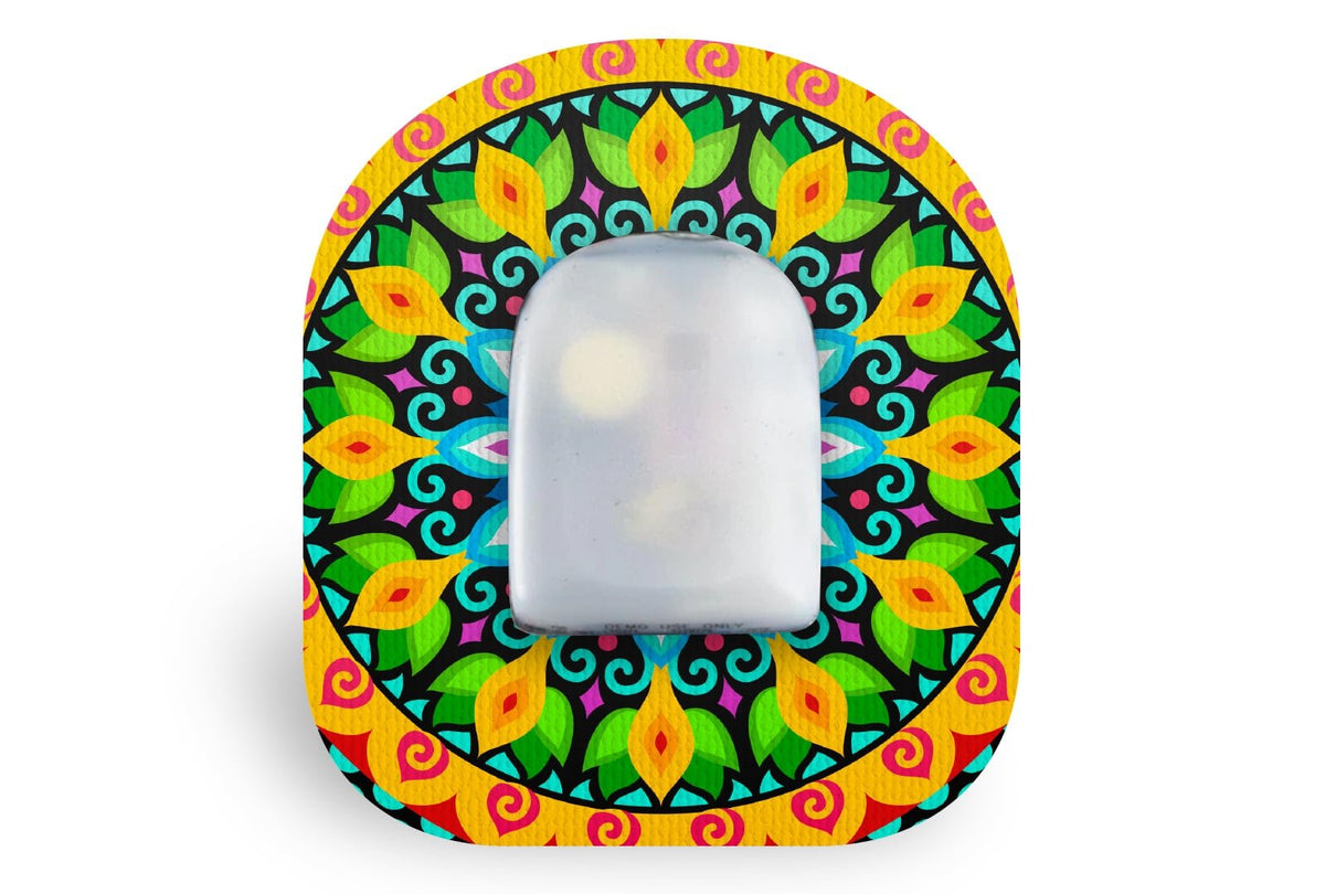 Leuchtender Mandala-Aufnäher