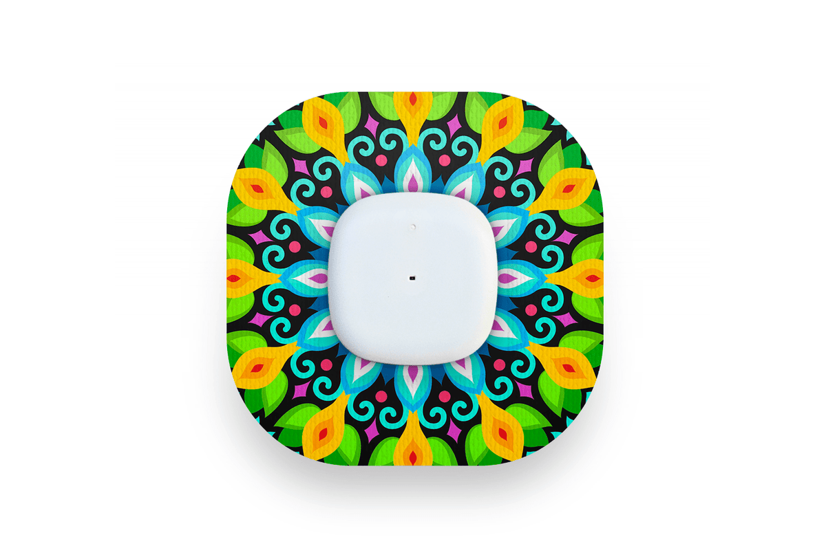 Bright Mandala Patch - Simplera for Single diabetes supplies and insulin pumps