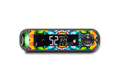 Bright Mandala Sticker for Novopen 4, 5, 6, or Echo diabetes supplies and insulin pumps
