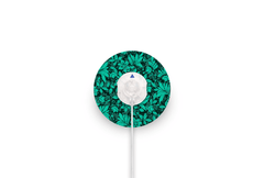 Bright Teal Flowers Patch for Minimed QuickSet diabetes supplies and insulin pumps