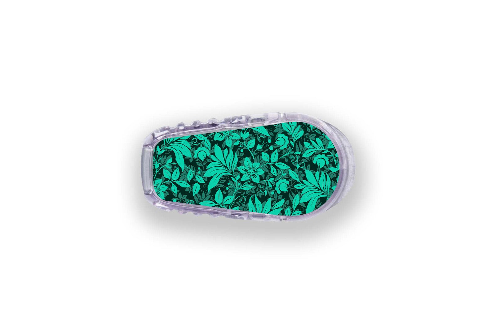 Bright Teal Flowers Sticker for Novopen 4, 5, 6, or Echo diabetes supplies and insulin pumps