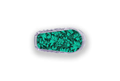 Bright Teal Flowers Sticker for Novopen 4, 5, 6, or Echo diabetes supplies and insulin pumps