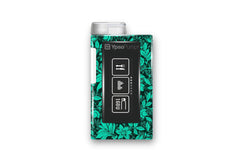 Bright Teal Flowers Sticker for Novopen 4, 5, 6, or Echo diabetes supplies and insulin pumps