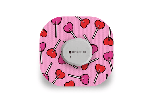 Candy Hearts Patch - Dexcom G7 / One+ for Single diabetes supplies and insulin pumps