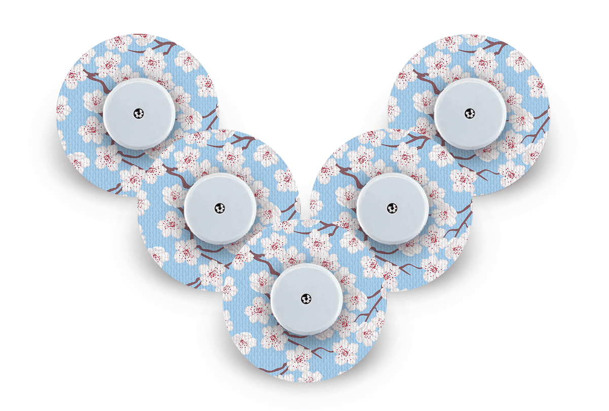 Cherry Blossom Patch Pack for Freestyle Libre - 5 Pack diabetes supplies and insulin pumps