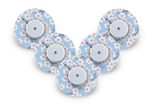 Cherry Blossom Patch Pack for Freestyle Libre - 5 Pack diabetes supplies and insulin pumps