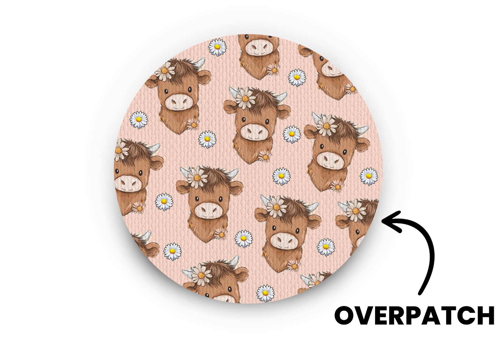 Chloe the Cow Patch - Overpatches for Single diabetes supplies and insulin pumps