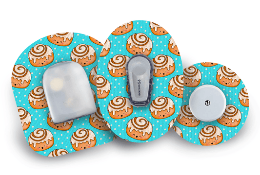 Cinnamon Bun Patch for Freestyle Libre 2 diabetes supplies and insulin pumps