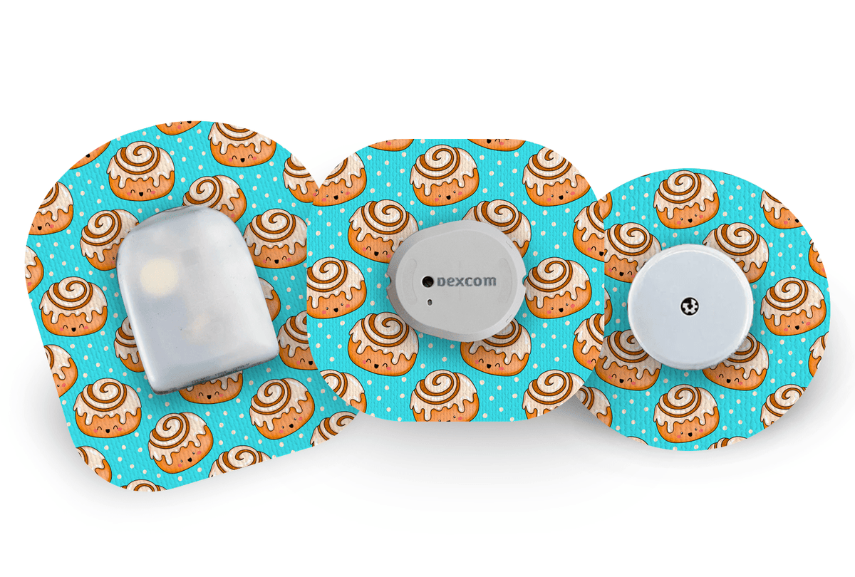Cinnamon Bun Patch for Freestyle Libre 2 diabetes supplies and insulin pumps