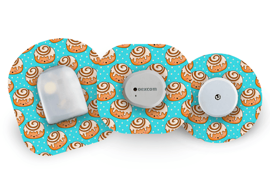Cinnamon Bun Patch for Freestyle Libre 2 diabetes supplies and insulin pumps
