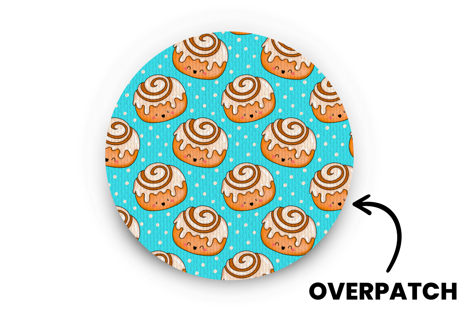 Cinnamon Bun Patch - Overpatches for Single diabetes supplies and insulin pumps